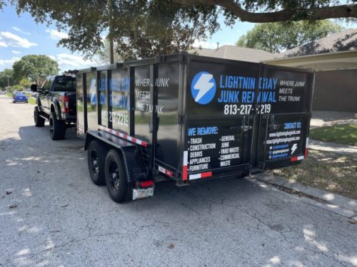 Lightning Bay Junk Removal is now offering dumpster rentals! We have a 15 yard dumpster and a 21 yard dumpster to rent! Give us a call or text us today at (813) 217-2219 to rent a dumpster today!